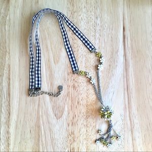 Talbots floral enamel pendant statement necklace